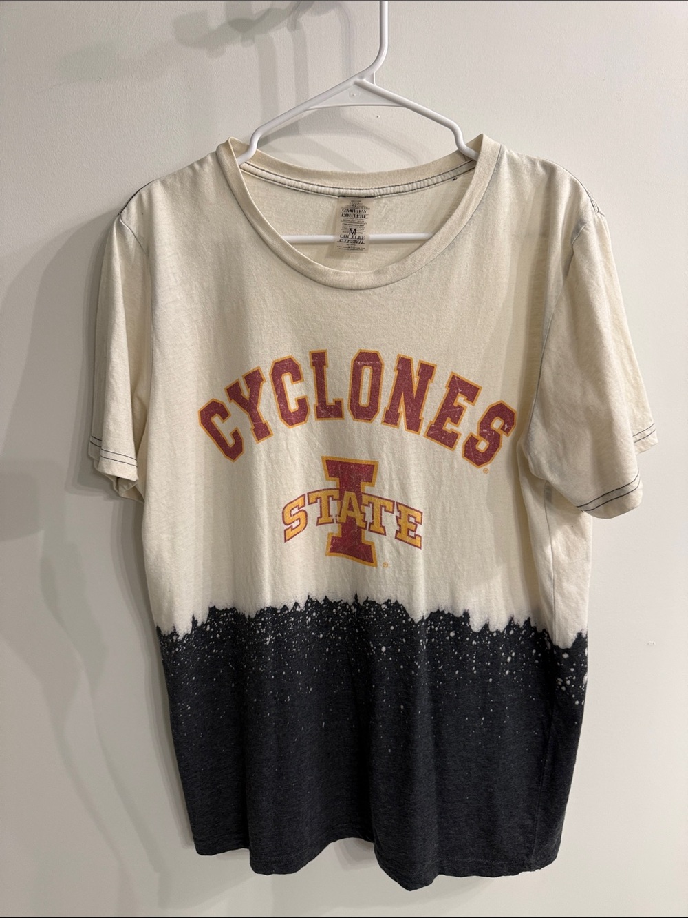 Iowa State Cyclones Two-Tone Graphic Tee - Cream and Black